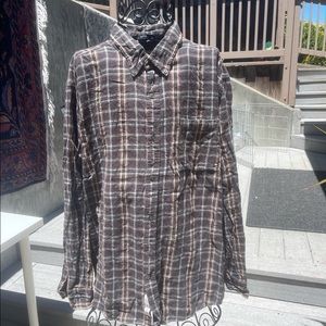Brown flannel